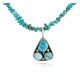 .925 Sterling Silver Navajo Certified Authentic Turquoise Native American Necklace 15215-1577