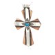 .925 Sterling Silver Pure Copper Handmade Certified Authentic Navajo Natural Turquoise Native American Necklace 14281