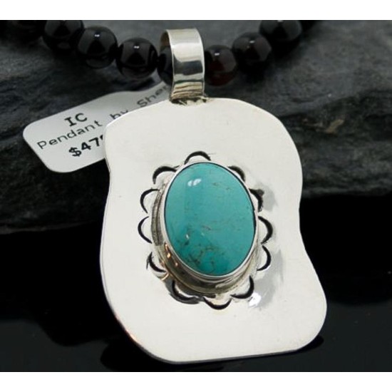 .925 Sterling Silver Sterling Handmade Certified Authentic Navajo Turquoise Native American Necklace 390680576485 .925 Sterling Silver Sterling Handmade Certified Authentic Navajo Turquoise Native American Necklace 390680576485
