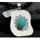 .925 Sterling Silver Sterling Handmade Certified Authentic Navajo Turquoise Native American Necklace 390680576485