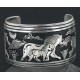 .925 Sterling Silver Sterling Handmade Horse Certified Authentic Navajo Storyteller Native American Bracelet 390673566471