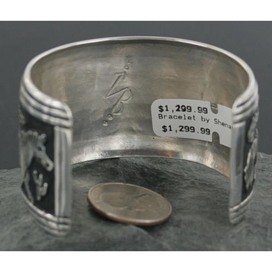 .925 Sterling Silver Sterling Handmade Horse Certified Authentic Navajo Storyteller Native American Bracelet 390673566471 .925 Sterling Silver Sterling Handmade Horse Certified Authentic Navajo Storyteller Native American Bracelet 390673566471