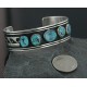 .925 Sterling Silver Sterling Handmade Wave Certified Authentic Navajo Turquoise Native American Bracelet 390696606977