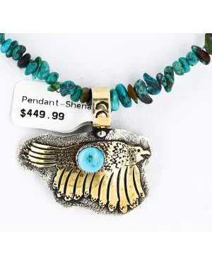 12kt Gold Filled and .925 Sterling Silver Handmade Eagle Certified Authentic Navajo Turquoise Native American Necklace 390813104954 12kt Gold Filled and .925 Sterling Silver Handmade Eagle Certified Authentic Navajo Turquoise Native American Necklace 390813104954
