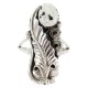 Leaf Navajo .925 Sterling Silver Certified Authentic Handmade White Howlite Native American Ring Size 8  13116-1