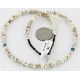 Certified Authentic Navajo .925 Sterling Silver WHITE Turquoise Native American Necklace 16044