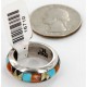 Handmade Signed Certified Authentic Navajo Inlaid .925 Sterling Silver Natural Turquoise Black Onyx Spiny Oyster and Mother of Pearl Native American Ring 16710 Handmade Signed Certified Authentic Navajo Inlaid .925 Sterling Silver Natural Turquoise Black Onyx Spiny Oyster and Mother of Pearl Native American Ring 16710