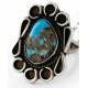 Handmade Certified Authentic Flower Navajo .925 Sterling Silver Natural Turquoise Native American Ring  16504