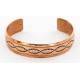 Handmade Certified Authentic Jiemmy Patters Navajo Pure Copper Native American Bracelet 12528-1