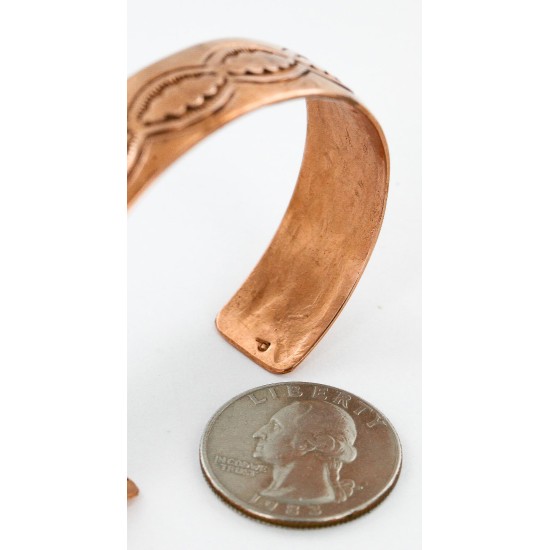 Handmade Certified Authentic Jiemmy Patters Navajo Pure Copper Native American Bracelet 12528-3 All Products 12528-3 12528-3 (by LomaSiiva)
