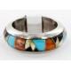 Handmade Signed Certified Authentic Navajo Inlaid .925 Sterling Silver Natural Turquoise Black Onyx Spiny Oyster and Mother of Pearl Native American Ring 16710 Handmade Signed Certified Authentic Navajo Inlaid .925 Sterling Silver Natural Turquoise Black Onyx Spiny Oyster and Mother of Pearl Native American Ring 16710