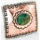 Certified Authentic Navajo .925 Sterling Silver and Copper Natural Turquoise Native American Buckle 86754563
