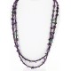 Certified Authentic 2 Strand Navajo .925 Sterling Silver Turquoise and AMETHYST Native American Necklace 16011 Certified Authentic 2 Strand Navajo .925 Sterling Silver Turquoise and AMETHYST Native American Necklace 16011