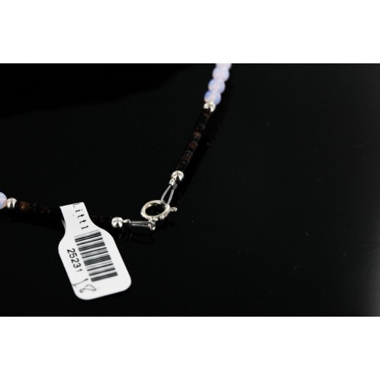 Certified Authentic Navajo .925 Sterling Silver Opalite Jasper and Turquoise Native American Necklace 25231-18 Certified Authentic Navajo .925 Sterling Silver Opalite Jasper and Turquoise Native American Necklace 25231-18