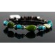 Certified Authentic Navajo Turquoise and JADE Native American WRAP Bracelet 12749
