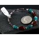 Certified Authentic Navajo Turquoise and Carnelian Native American WRAP Bracelet 12745