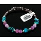 Certified Authentic Navajo Turquoise and Purple Quartz Native American WRAP Bracelet 12748