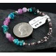 Certified Authentic Navajo Turquoise and Purple Quartz Native American WRAP Bracelet 12748