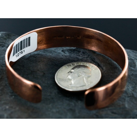 Handmade Certified Authentic Navajo Pure .925 Sterling Silver and Copper Native American Bracelet 12751 Handmade Certified Authentic Navajo Pure .925 Sterling Silver and Copper Native American Bracelet 12751