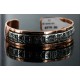 Handmade Certified Authentic Navajo Pure .925 Sterling Silver and Copper Native American Bracelet 12751