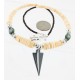 Certified Authentic Navajo .925 Sterling Silver Graduated Melon Shell Turquoise and Hematite Native American Necklace 25244