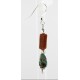Certified Authentic Navajo .925 Sterling Silver Hooks Natural Turquoise and Goldstone Native American Earrings 18074