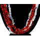 Certified Authentic 4 Strand Navajo .925 Sterling Silver Turquoise Coral and Opalite Native American Necklace 16003