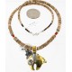 12kt Gold Filled .925 Sterling Silver Handmade Bear Certified Authentic Navajo Jasper Native American Necklace 24303