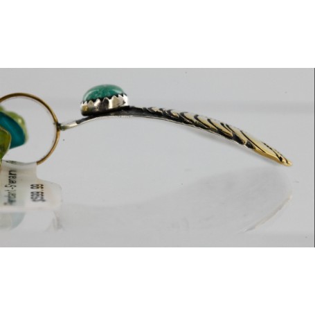 .925 Sterling Silver 12kt Gold Filled Handmade HORSE Certified Authentic Navajo Turquoise Native American Necklace 24325-1 .925 Sterling Silver 12kt Gold Filled Handmade HORSE Certified Authentic Navajo Turquoise Native American Necklace 24325-1