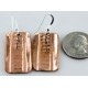 Handmade Certified Authentic Navajo Handstamped Real Handmade Copper and .925 Sterling Silver Native American Earrings 27158-5