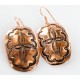 Handmade Certified Authentic Navajo Handstamped Real Handmade Copper Native American Earrings 16976-1