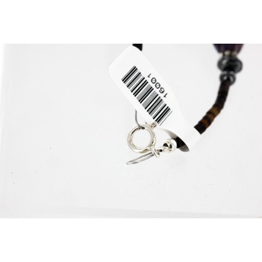 Certified Authentic Navajo .925 Sterling Silver Natural PURPLE AGATE AMETHYST TURQUOISE AND HEMATITE Native American Necklace 16001 Certified Authentic Navajo .925 Sterling Silver Natural PURPLE AGATE AMETHYST TURQUOISE AND HEMATITE Native American Necklace 16001
