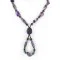 Certified Authentic Navajo .925 Sterling Silver Natural PURPLE AGATE AMETHYST TURQUOISE AND HEMATITE Native American Necklace 16001 Certified Authentic Navajo .925 Sterling Silver Natural PURPLE AGATE AMETHYST TURQUOISE AND HEMATITE Native American Necklace 16001