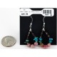 Certified Authentic Navajo .925 Sterling Silver Hooks Natural Turquoise Pink Agate HEISHI HOOP Native American Earrings 18081-2 Certified Authentic Navajo .925 Sterling Silver Hooks Natural Turquoise Pink Agate HEISHI HOOP Native American Earrings 18081-2