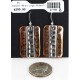 Handmade Certified Authentic Navajo Pure .925 Sterling Silver Copper Native American Earrings 27158-2 Handmade Certified Authentic Navajo Pure .925 Sterling Silver Copper Native American Earrings 27158-2