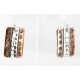 Handmade Certified Authentic Navajo Pure .925 Sterling Silver Copper Native American Earrings 27158-2