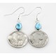 Vintage Style OLD Buffalo Coin Certified Authentic Navajo .925 Sterling Silver Turquoise Native American Earrings 18077-1