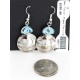 Vintage Style OLD Buffalo Coin Certified Authentic Navajo .925 Sterling Silver Turquoise Native American Earrings 18077-2