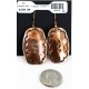 Handmade Certified Authentic Navajo Pure Copper Native American Earrings  16976-2
