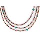 Certified Authentic 3 Strand Navajo .925 Sterling Silver Natural Turquoise Pink Agate and Heishi Native American Necklace 25246-4 Certified Authentic 3 Strand Navajo .925 Sterling Silver Natural Turquoise Pink Agate and Heishi Native American Necklace 25246-4