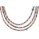 Certified Authentic 3 Strand Navajo .925 Sterling Silver Natural Turquoise Pink Agate and Heishi Native American Necklace 25246-4 Certified Authentic 3 Strand Navajo .925 Sterling Silver Natural Turquoise Pink Agate and Heishi Native American Necklace 25246-4