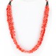 Certified Authentic 3 Strand Navajo .925 Sterling Silver Coral Native American Necklace 15942 Certified Authentic 3 Strand Navajo .925 Sterling Silver Coral Native American Necklace 15942