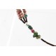 Certified Authentic 3 Strand Navajo .925 Sterling Silver Natural Turquoise Pink Agate Native American Necklace 25246-3