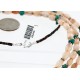 Certified Authentic 3 Strand Navajo .925 Sterling Silver Natural Turquoise Pink Quartz Native American Necklace 25246-1 All Products 25246-1 25246-1 (by LomaSiiva)