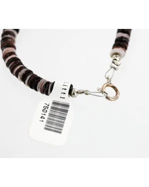 Certified Authentic 5 Strand Navajo .925 Sterling Silver Turquoise Coral and Graduated Melon Shell Native American Necklace 750141