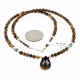 Certified Authentic Navajo .925 Sterling Silver Natural Turquoise Tigers Eye Native American Necklace 25231-23