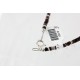Certified Authentic Navajo .925 Sterling Silver GASPEITE and HEMATITE Native American Necklace 15918-3