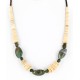 Certified Authentic Navajo .925 Sterling Silver Graduated Melon Shell Agate and Turquoise Native American Necklace 25249-1 Certified Authentic Navajo .925 Sterling Silver Graduated Melon Shell Agate and Turquoise Native American Necklace 25249-1