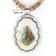 Large HANDMADE Certified Authentic Navajo .925 Sterling Silver Turquoise Graduated Melon Shell Native American Necklace 15971