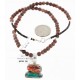 Handmade Certified Authentic Navajo .925 Sterling Silver Natural Spiny Oyster And Turquoise Native American Necklace 15926